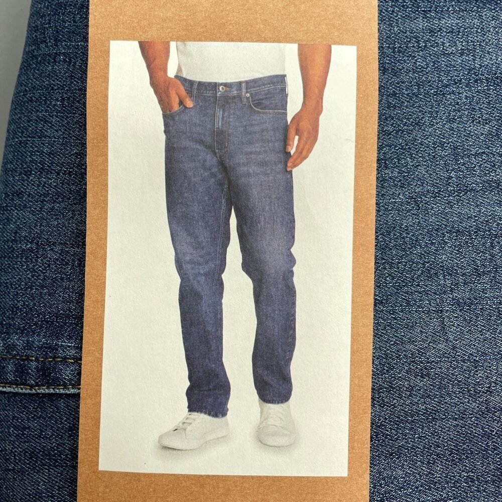 NEW Eddie Bauer Men's 30x30 Stretch Straight Fit Denim Jeans Blue - Picture 8 of 9